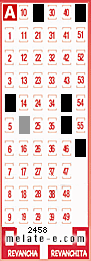 Volante ganador del sorteo 2458 de Melate