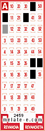 Volante ganador del sorteo 2459 de Melate