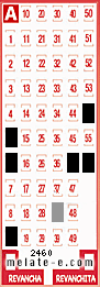 Volante ganador del sorteo 2460 de Melate