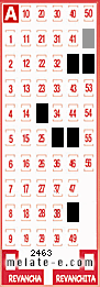 Volante ganador del sorteo 2463 de Melate