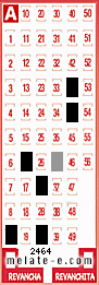 Volante ganador del sorteo 2464 de Melate