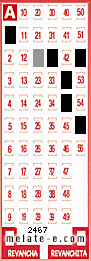 Volante ganador del sorteo 2467 de Melate