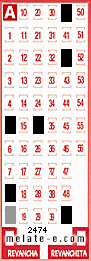 Volante ganador del sorteo 2474 de Melate