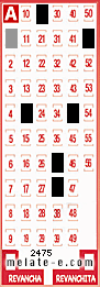 Volante ganador del sorteo 2475 de Melate