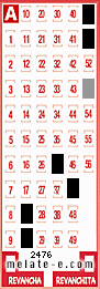 Volante ganador del sorteo 2476 de Melate