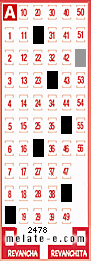 Volante ganador del sorteo 2478 de Melate