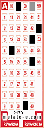 Volante ganador del sorteo 2479 de Melate