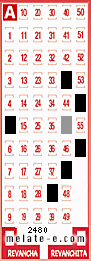 Volante ganador del sorteo 2480 de Melate