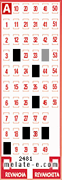 Volante ganador del sorteo 2481 de Melate