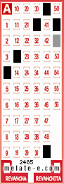 Volante ganador del sorteo 2485 de Melate