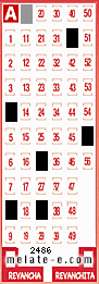 Volante ganador del sorteo 2486 de Melate