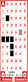 Volante ganador del sorteo 2489 de Melate