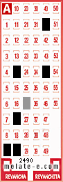 Volante ganador del sorteo 2490 de Melate