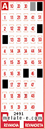 Volante ganador del sorteo 2491 de Melate