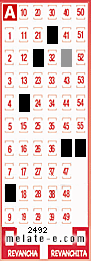 Volante ganador del sorteo 2492 de Melate