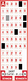 Volante ganador del sorteo 2497 de Melate