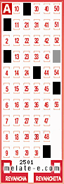 Volante ganador del sorteo 2501 de Melate