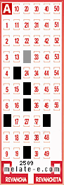 Volante ganador del sorteo 2509 de Melate