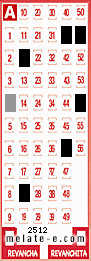 Volante ganador del sorteo 2512 de Melate