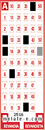 Volante ganador del sorteo 2516 de Melate