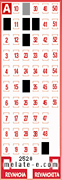 Volante ganador del sorteo 2520 de Melate