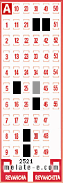 Volante ganador del sorteo 2521 de Melate