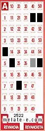 Volante ganador del sorteo 2522 de Melate