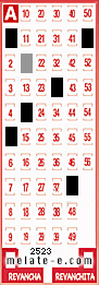 Volante ganador del sorteo 2523 de Melate