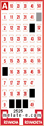 Volante ganador del sorteo 2525 de Melate