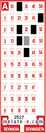 Volante ganador del sorteo 2527 de Melate