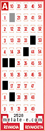 Volante ganador del sorteo 2528 de Melate