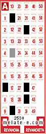 Volante ganador del sorteo 2530 de Melate