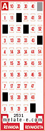 Volante ganador del sorteo 2531 de Melate