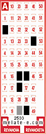 Volante ganador del sorteo 2533 de Melate