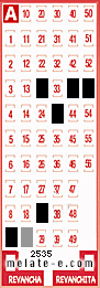 Volante ganador del sorteo 2535 de Melate