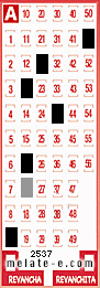 Volante ganador del sorteo 2537 de Melate