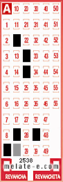 Volante ganador del sorteo 2538 de Melate