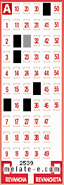 Volante ganador del sorteo 2539 de Melate