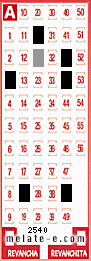 Volante ganador del sorteo 2540 de Melate