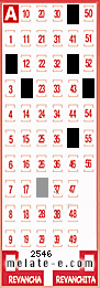 Volante ganador del sorteo 2546 de Melate