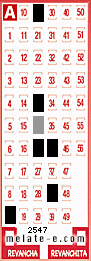 Volante ganador del sorteo 2547 de Melate
