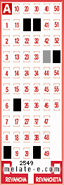 Volante ganador del sorteo 2549 de Melate