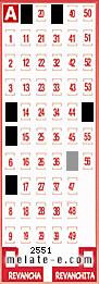 Volante ganador del sorteo 2551 de Melate