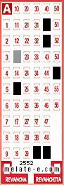Volante ganador del sorteo 2552 de Melate