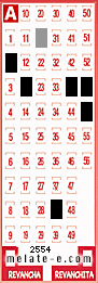 Volante ganador del sorteo 2554 de Melate