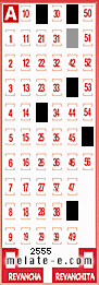 Volante ganador del sorteo 2555 de Melate