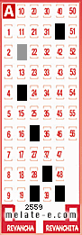 Volante ganador del sorteo 2559 de Melate
