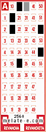 Volante ganador del sorteo 2560 de Melate