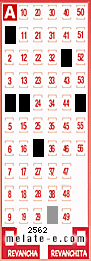 Volante ganador del sorteo 2562 de Melate
