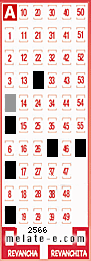 Volante ganador del sorteo 2566 de Melate